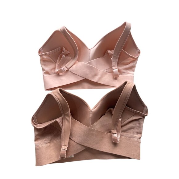 Rhonda Shear 2 Pack Molded Cup Bra with Wrap Back Size Small Pink Beige 649.14 - Picture 3 of 10